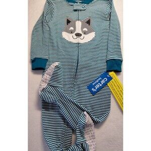 Sleeper Carters One Pc. Green Stripes‎ /Fox